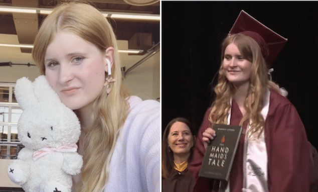 Idaho high school graduate protests school district's book banning during awards ceremony